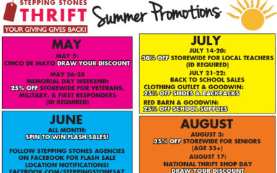 Stepping Stones Thrift Summer Promotions!