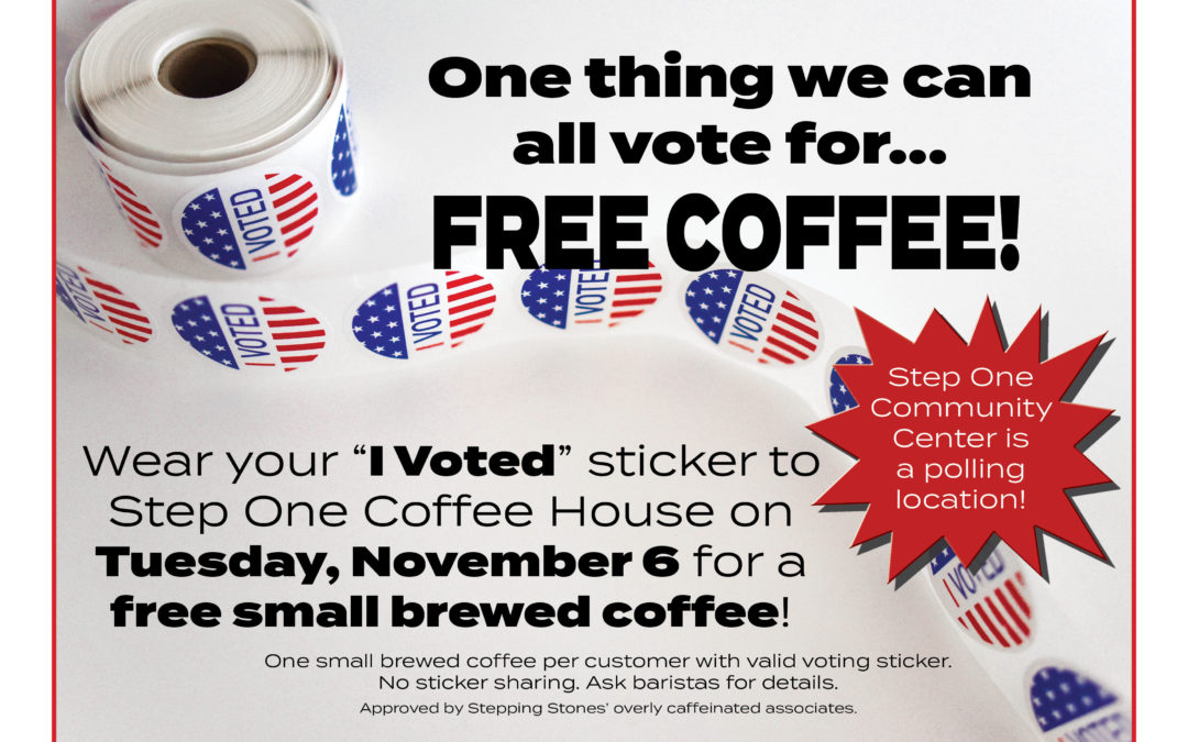 Vote and enjoy a free cup of coffee!