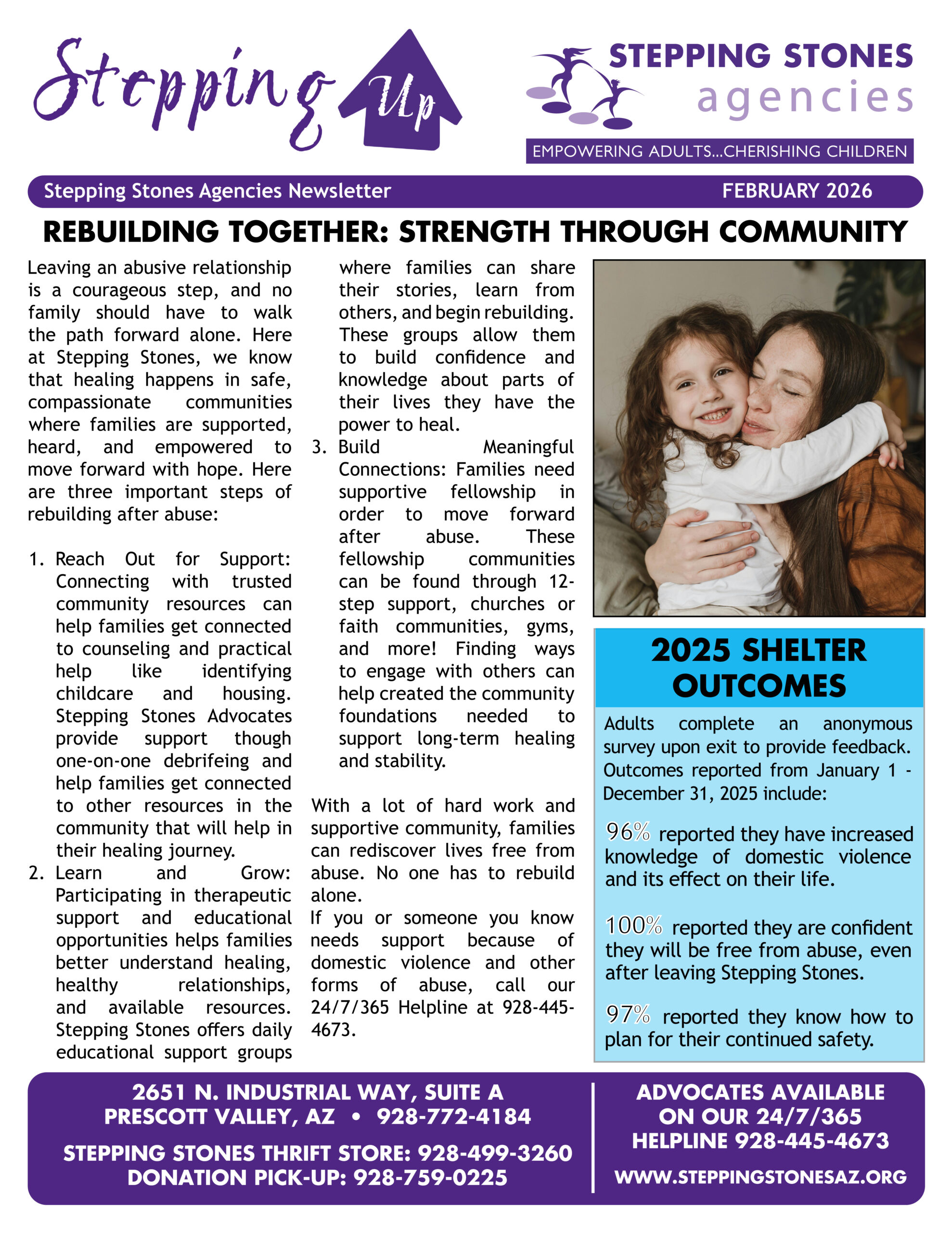Stepping Stones February 2026 Newsletter