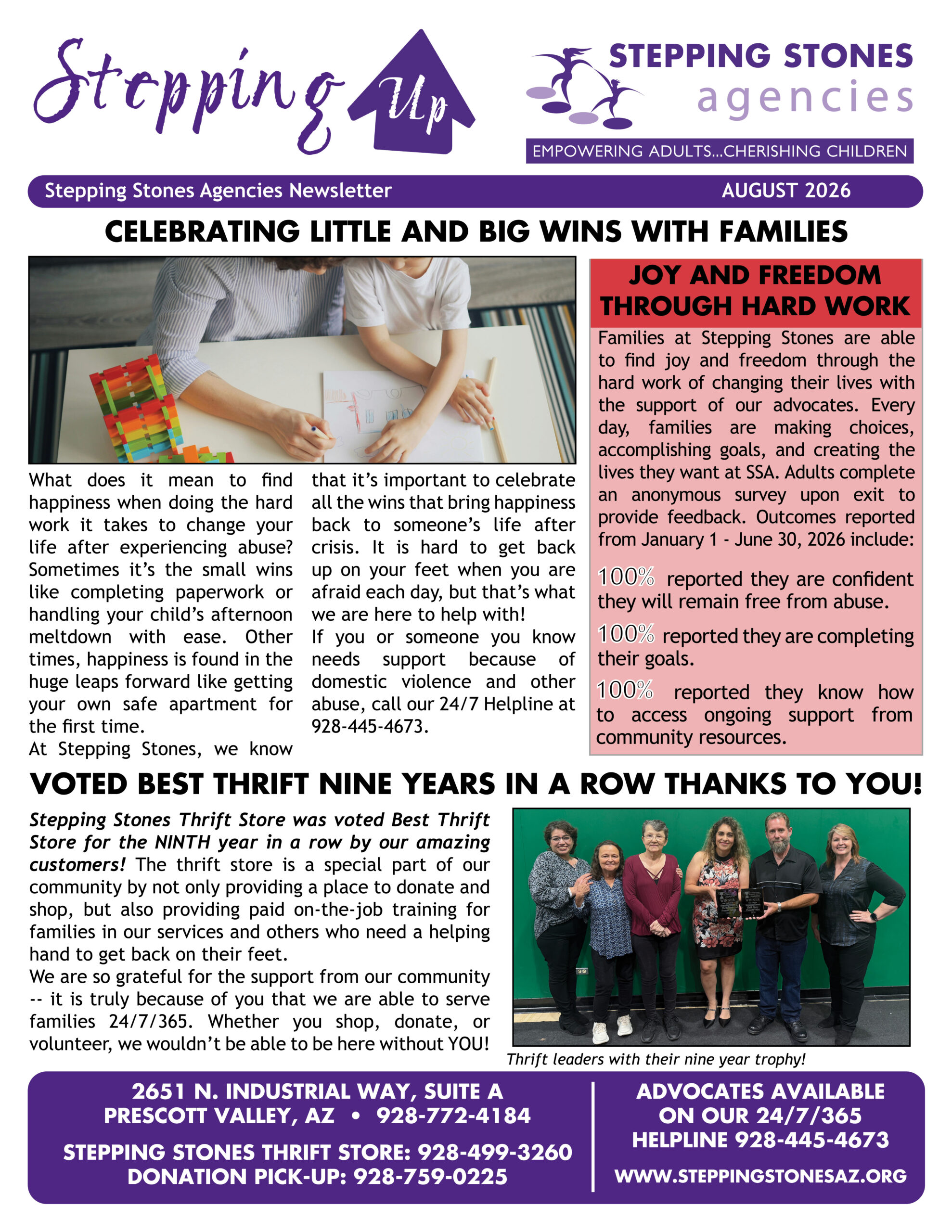 Stepping Stones August 2026 Newsletter